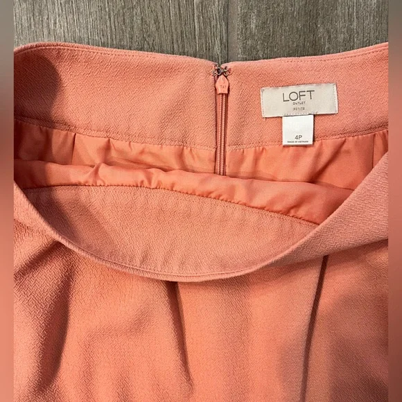 Loft Coral Petite Scalloped Skirt Size 4P - Picture 8 of 11
